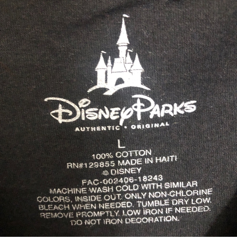 Disney Parks Adult Large Minnie Mouse Words Black Short Sleeve Graphic T Shirt - Picture 3 of 5